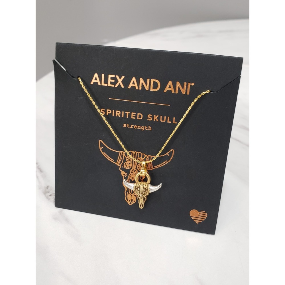NEW ALEX And ANI  Spirited Skull Necklace For STRENGTH